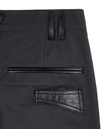 Leather Pocket Pants - Charcoal