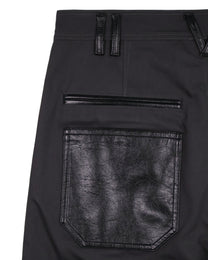 Leather Pocket Pants - Charcoal