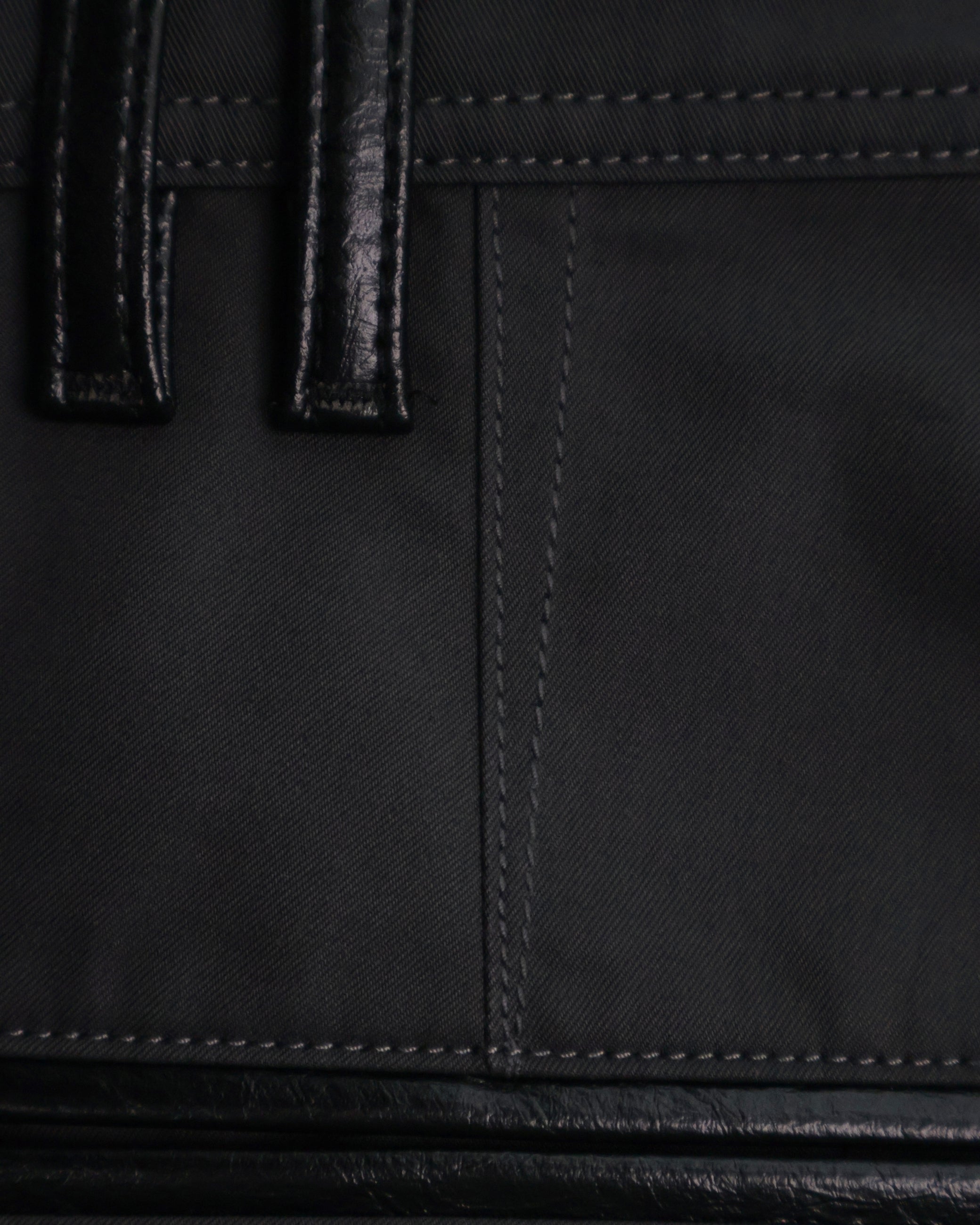 Leather Pocket Pants - Charcoal