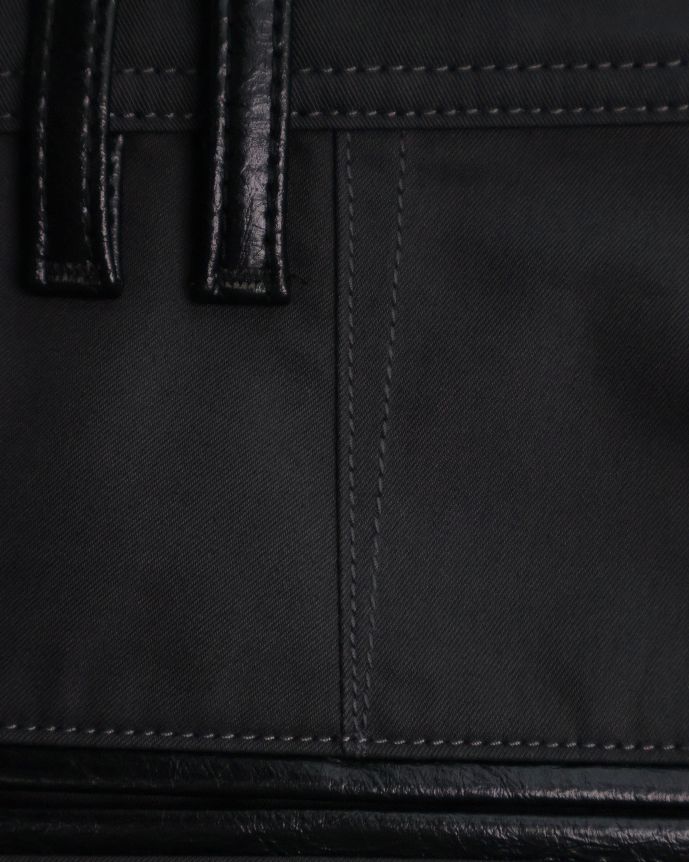Leather Pocket Pants - Charcoal