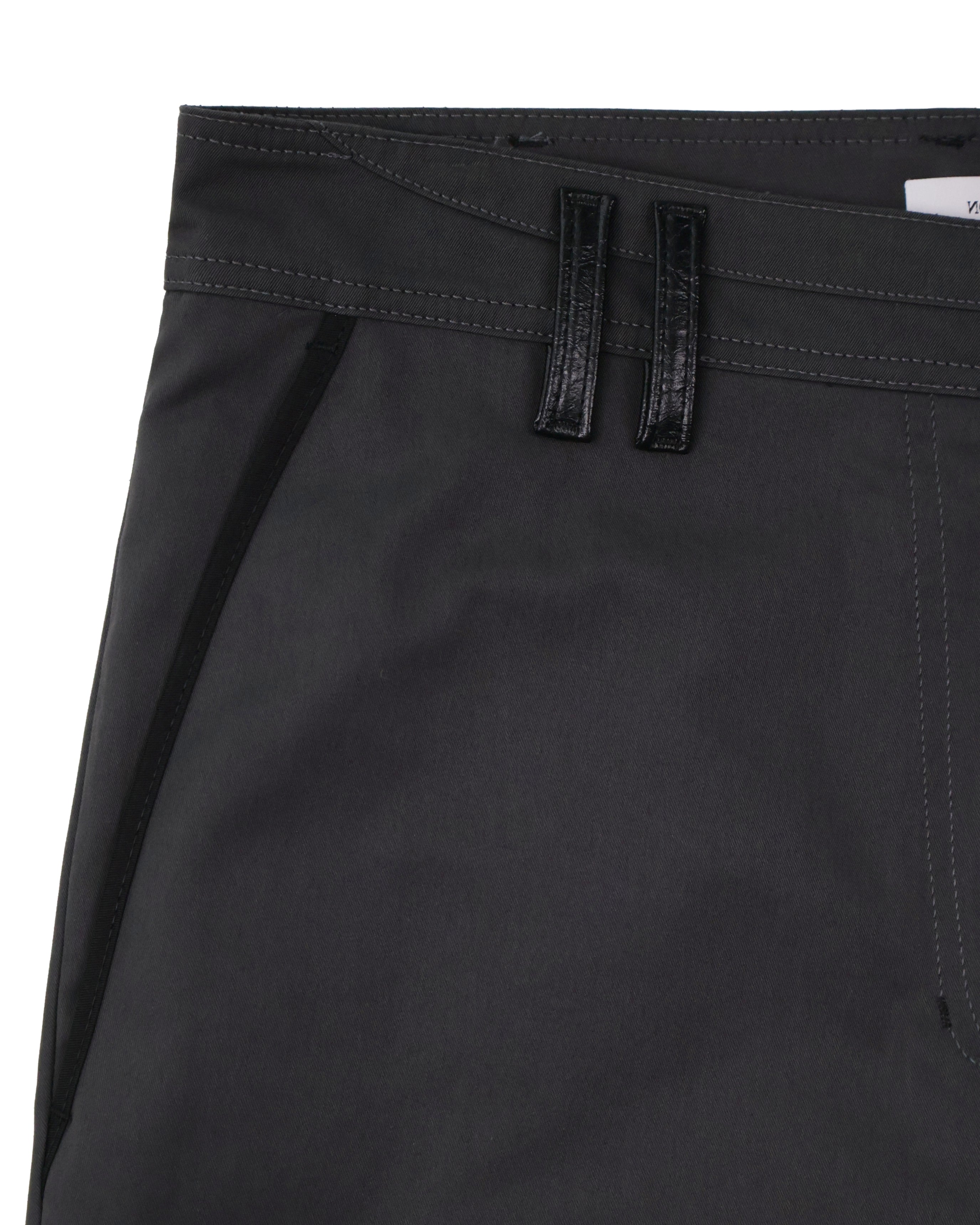 Leather Pocket Pants - Charcoal
