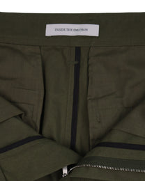 Leather Pocket Pants - Deep Olive