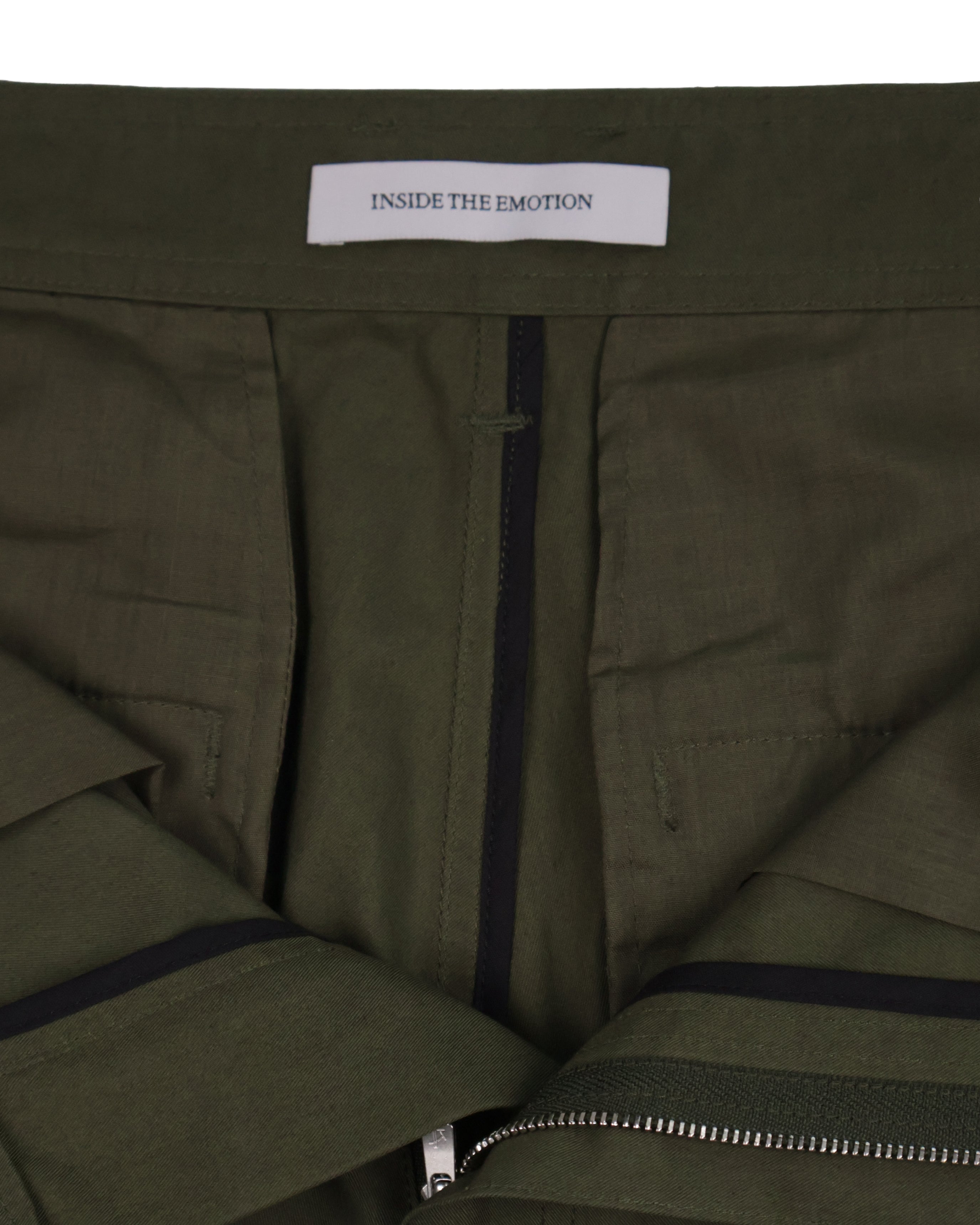 Leather Pocket Pants - Deep Olive