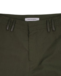 Leather Pocket Pants - Deep Olive