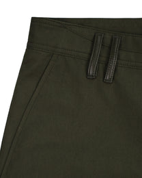 Leather Pocket Pants - Deep Olive