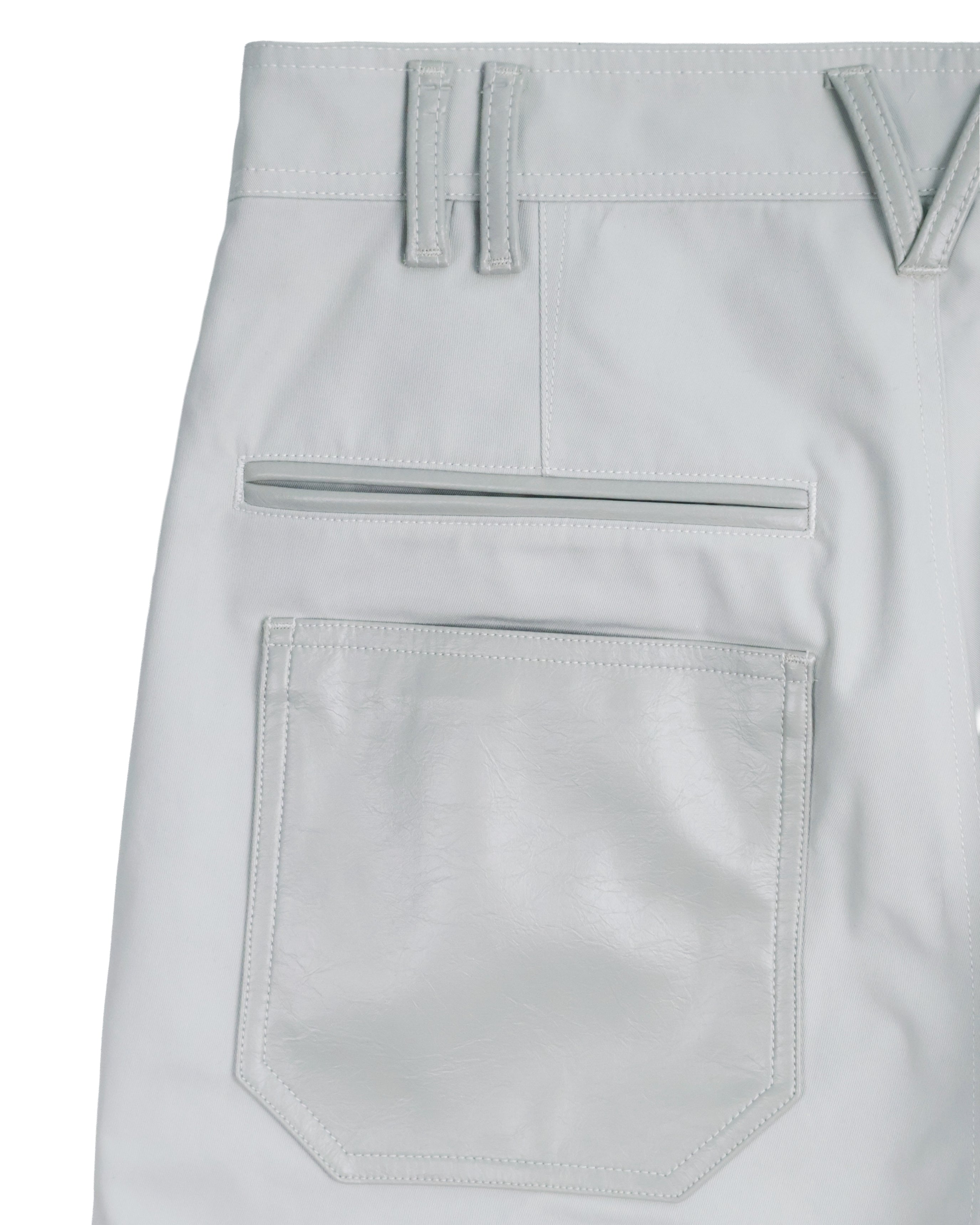 Leather Pocket Pants - Off White