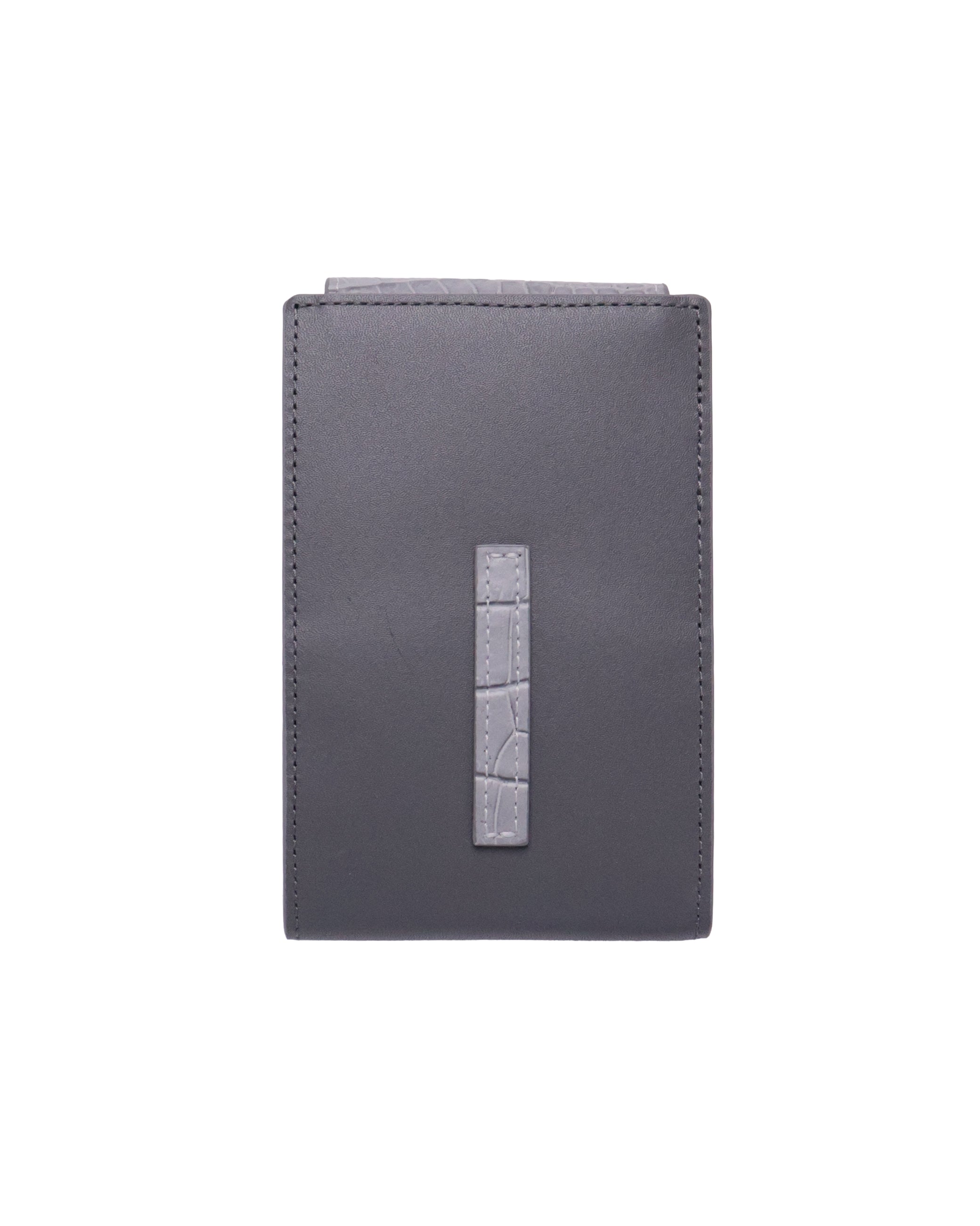 Leather Wallet - Grey &amp; Grey