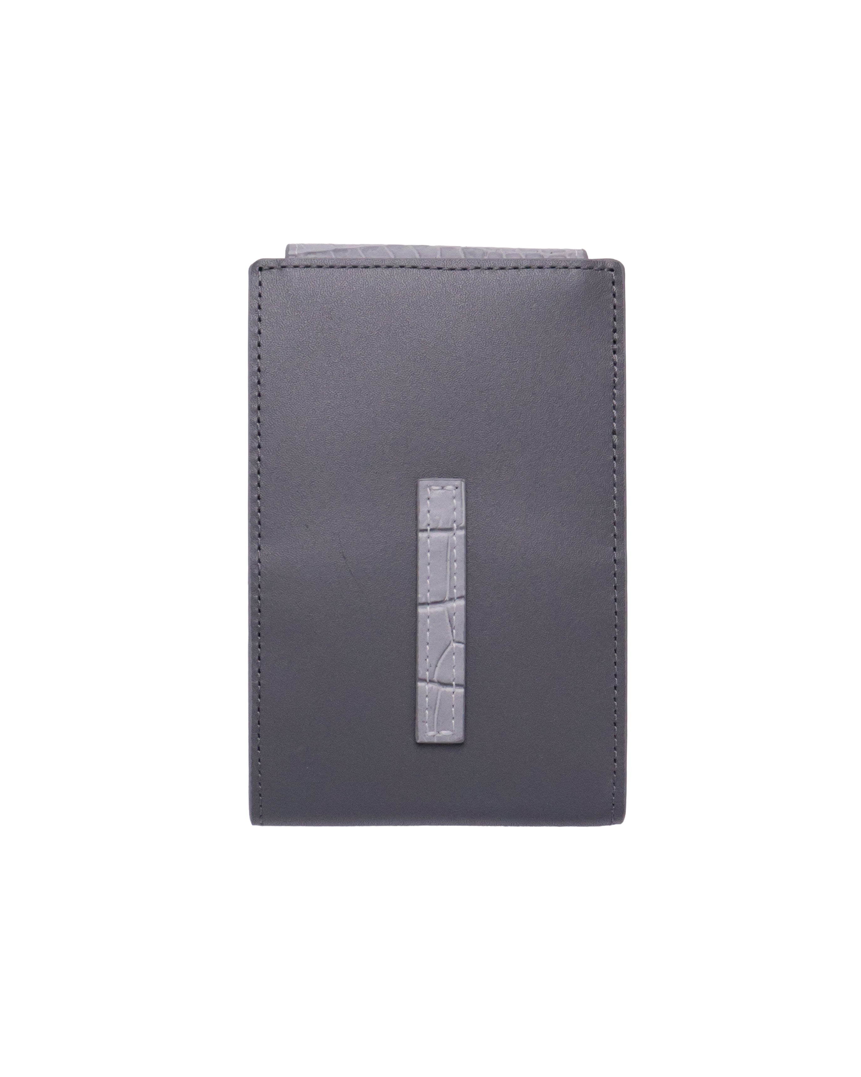 Leather Wallet - Grey &amp; Grey
