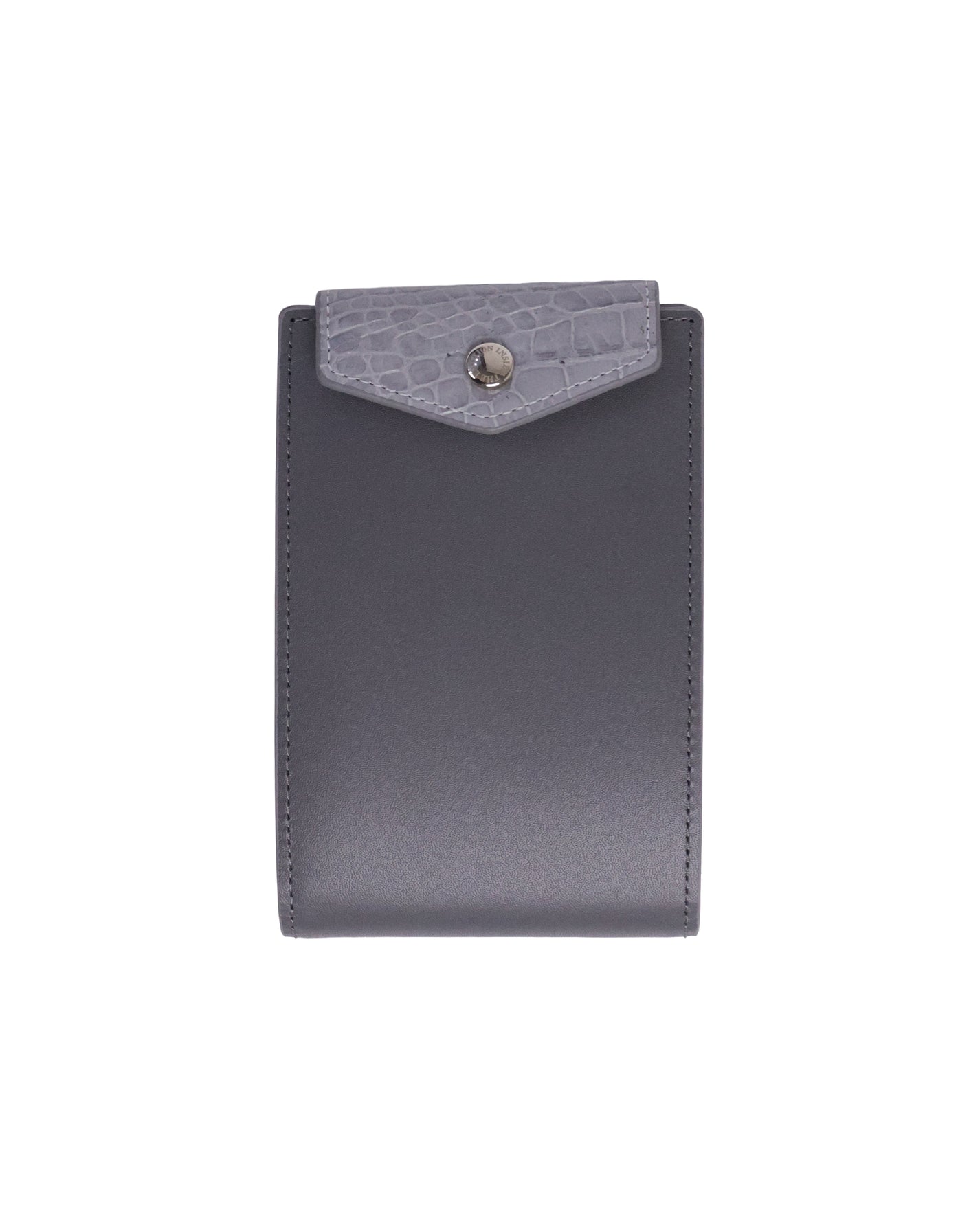 Leather Wallet - Grey &amp; Grey