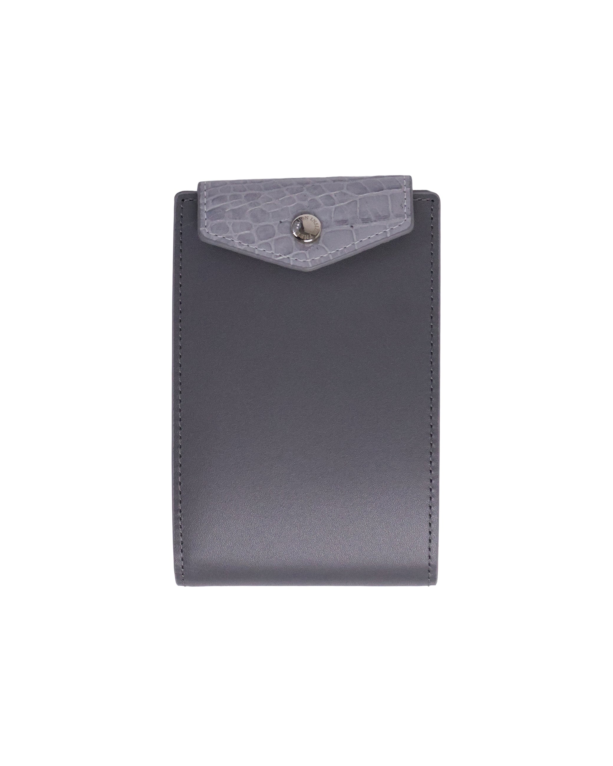 Leather Wallet - Grey &amp; Grey