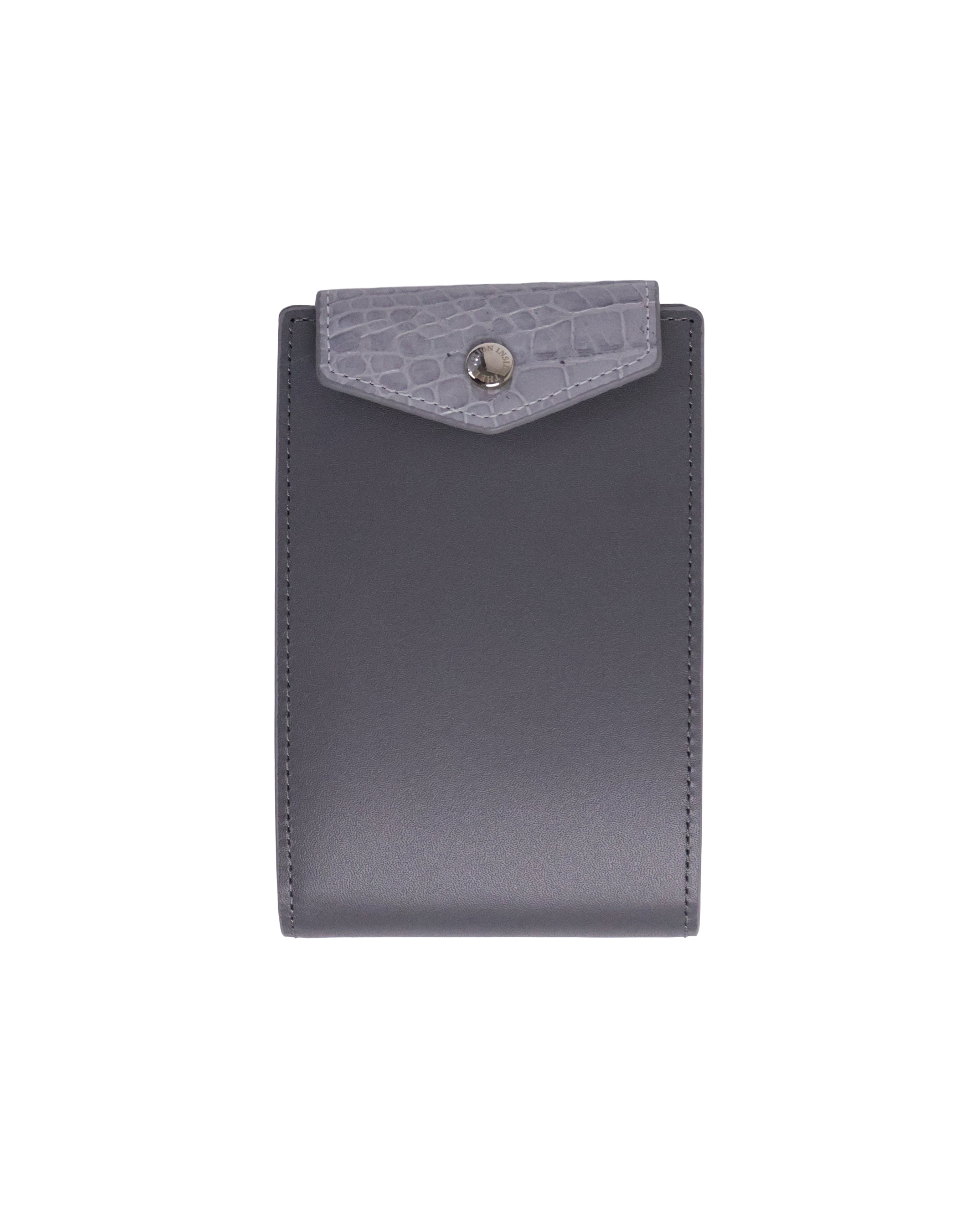 Leather Wallet - Grey &amp; Grey
