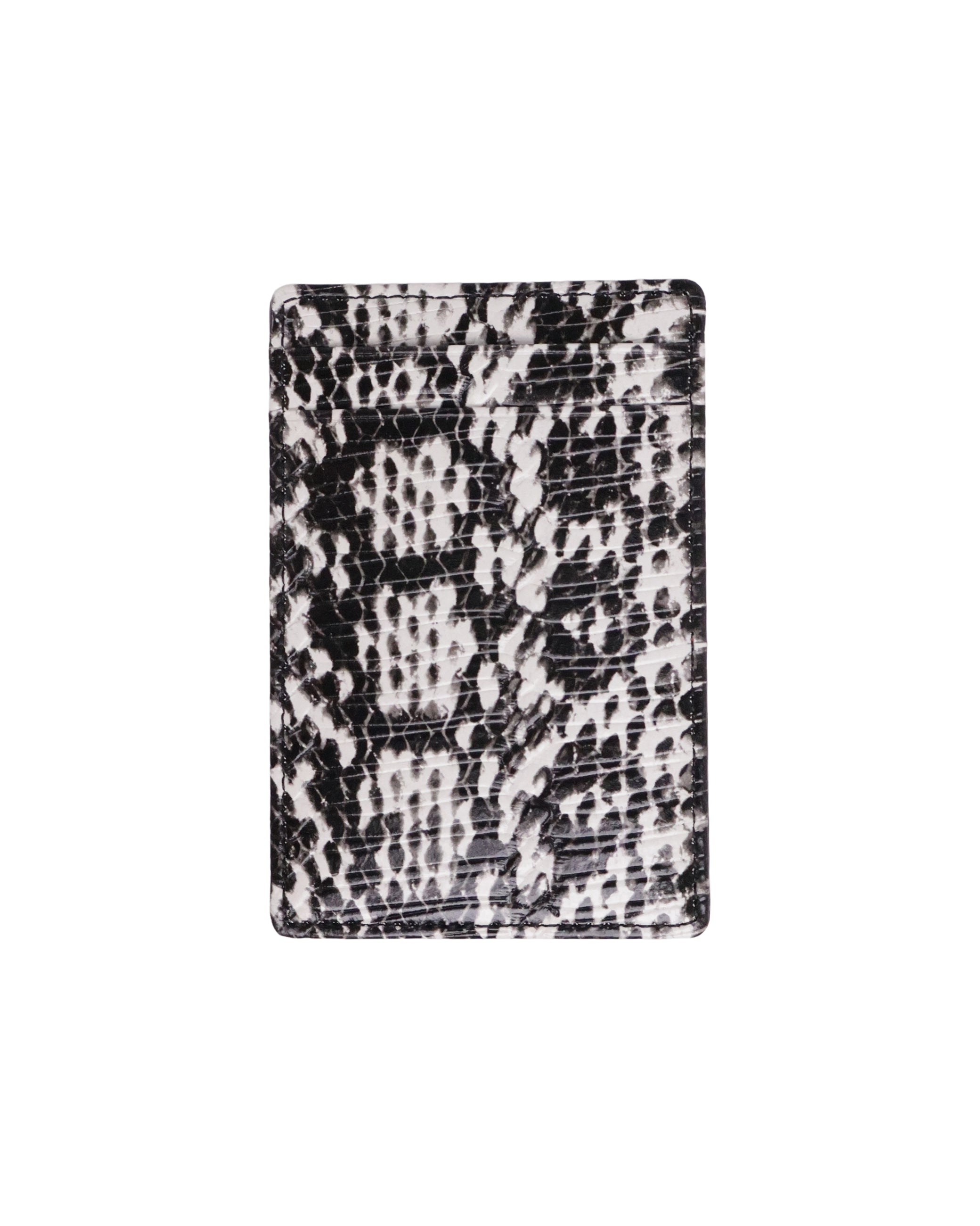 Leather Wallet - Black &amp; White Spot