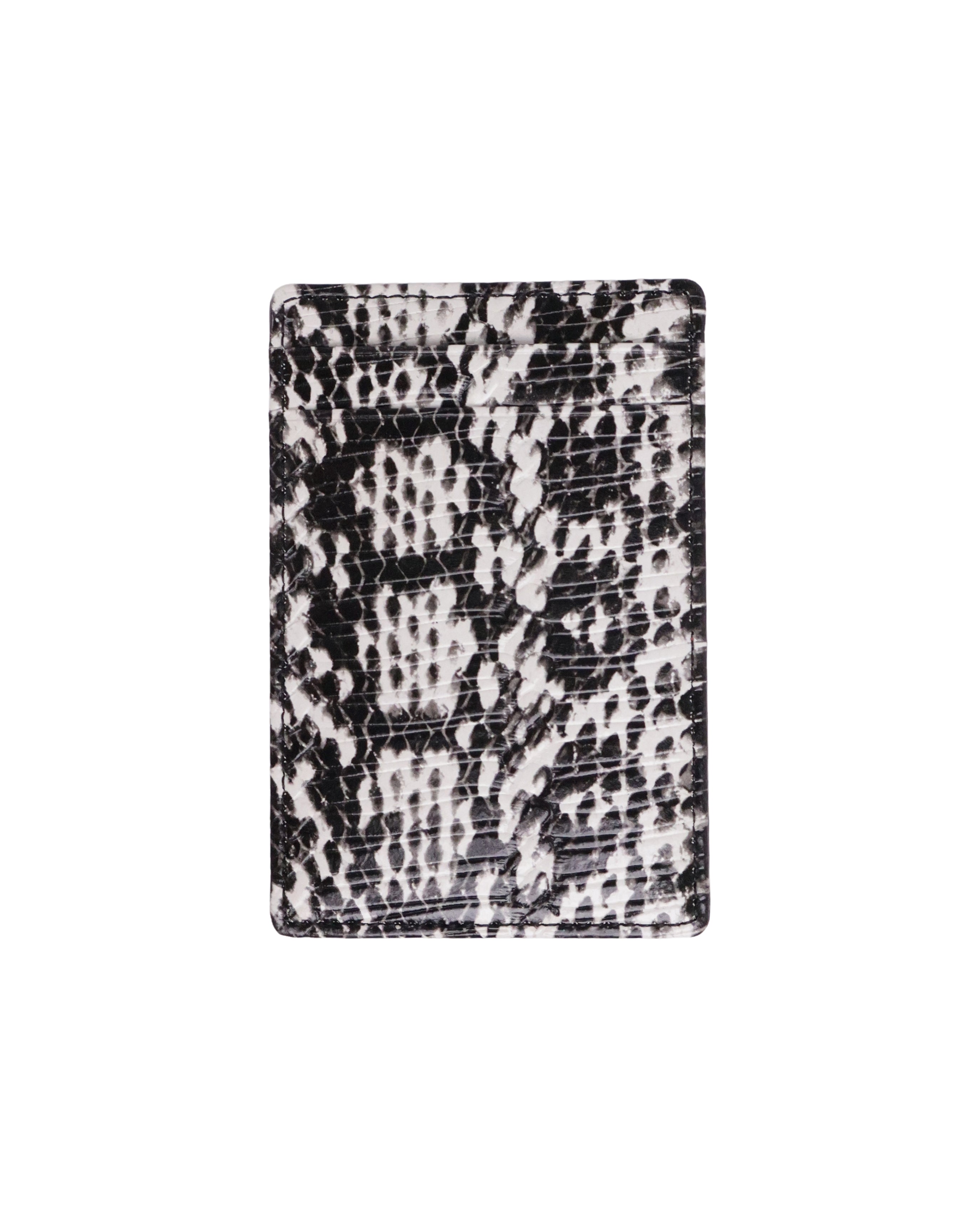 Leather Wallet - Black &amp; White Spot